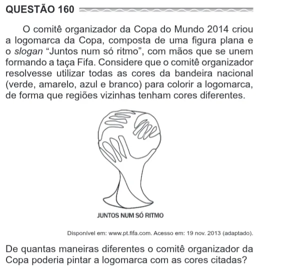 Imagem da questão 160 do ENEM 2017 (Matemática)