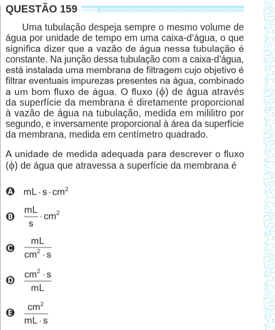 Imagem da questão 159 do ENEM 2024 (Matemática)