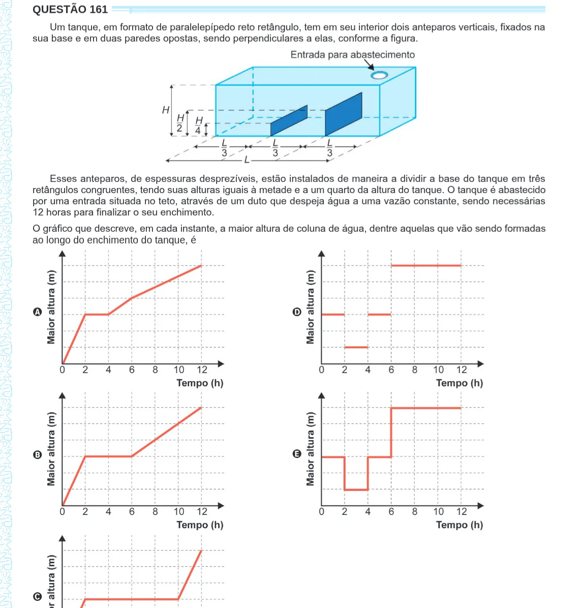 Imagem da questão 161 do ENEM 2024 (Matemática)
