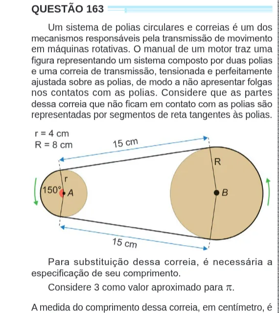 Imagem da questão 163 do ENEM 2024 (Matemática)