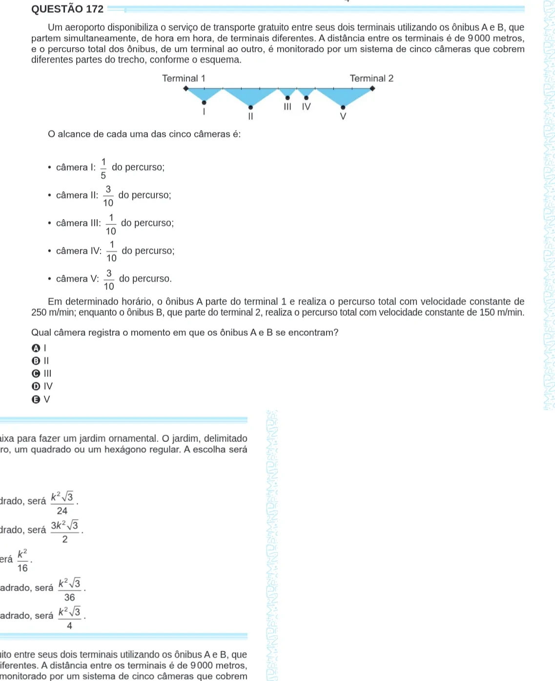 Imagem da questão 172 do ENEM 2024 (Matemática)