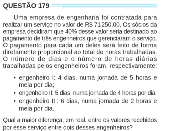 Imagem da questão 179 do ENEM 2024 (Matemática)