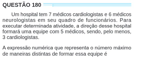 Imagem da questão 180 do ENEM 2024 (Matemática)
