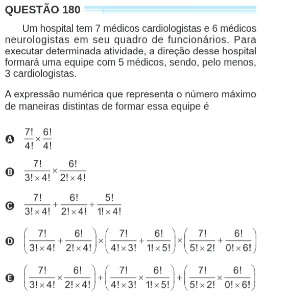Imagem da questão 180 do ENEM 2024 (Matemática)
