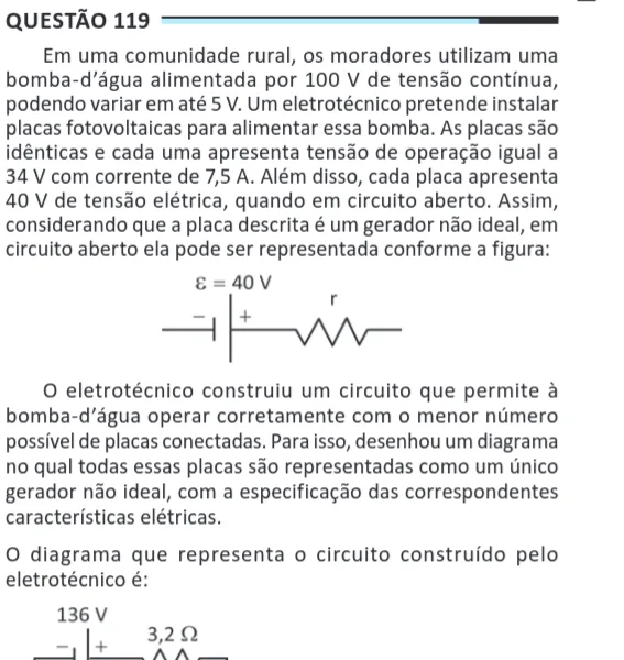 Imagem da questão 119 do ENEM 2025 (Ciências da Natureza)