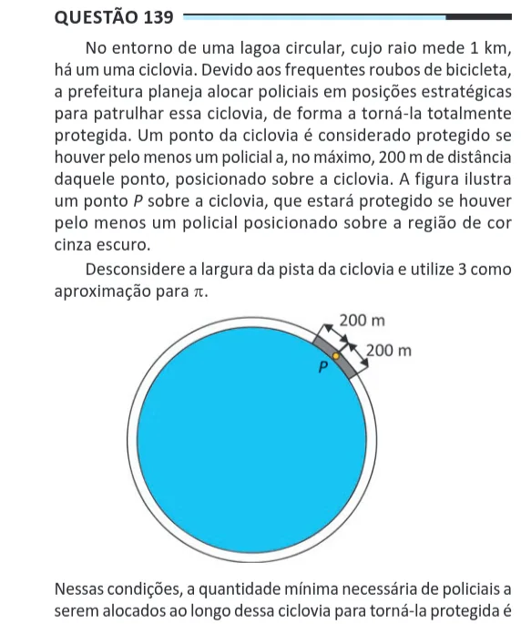 Imagem da questão 139 do ENEM 2025 (Matemática)