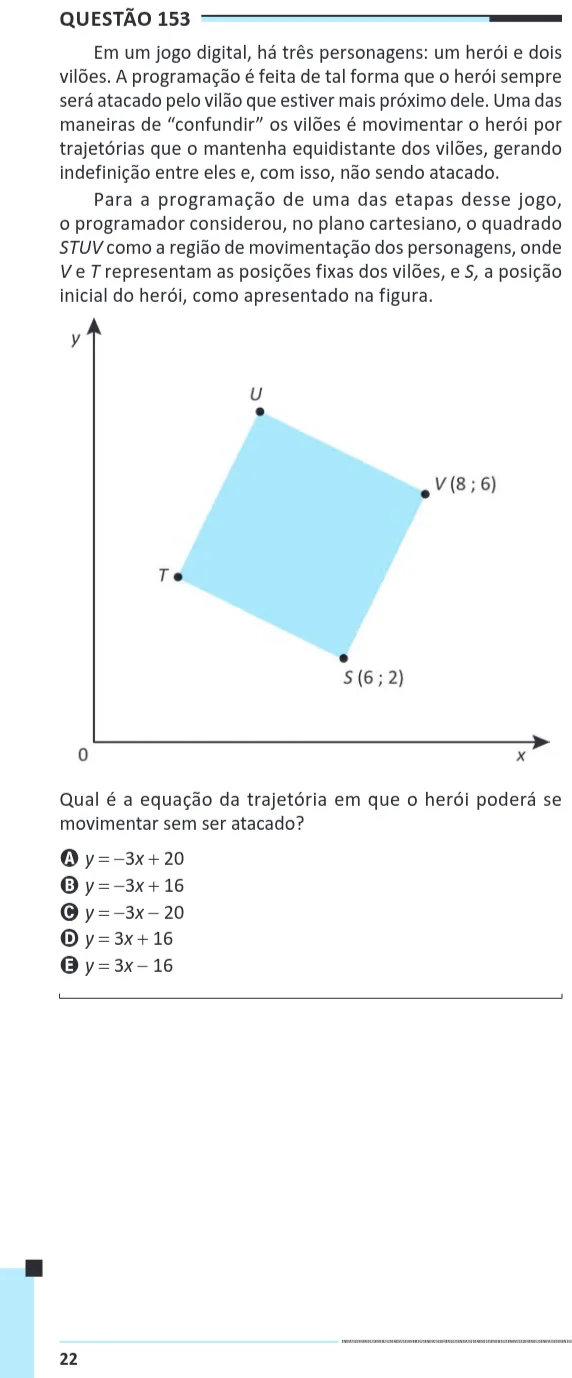 Imagem da questão 153 do ENEM 2025 (Matemática)