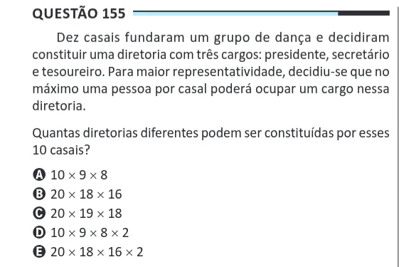 Imagem da questão 155 do ENEM 2025 (Matemática)