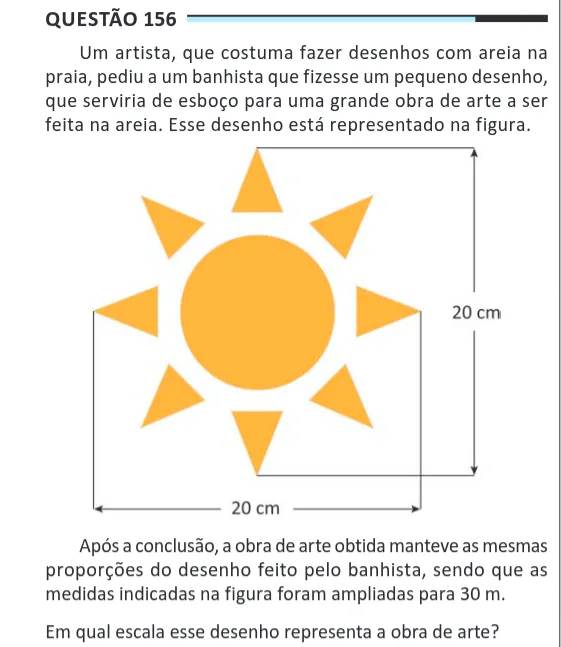 Imagem da questão 156 do ENEM 2025 (Matemática)