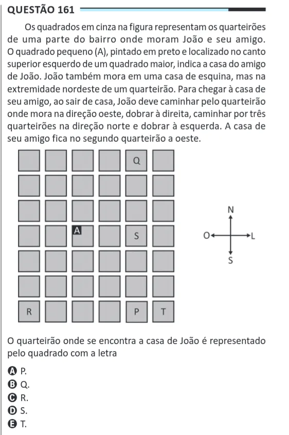Imagem da questão 161 do ENEM 2025 (Matemática)