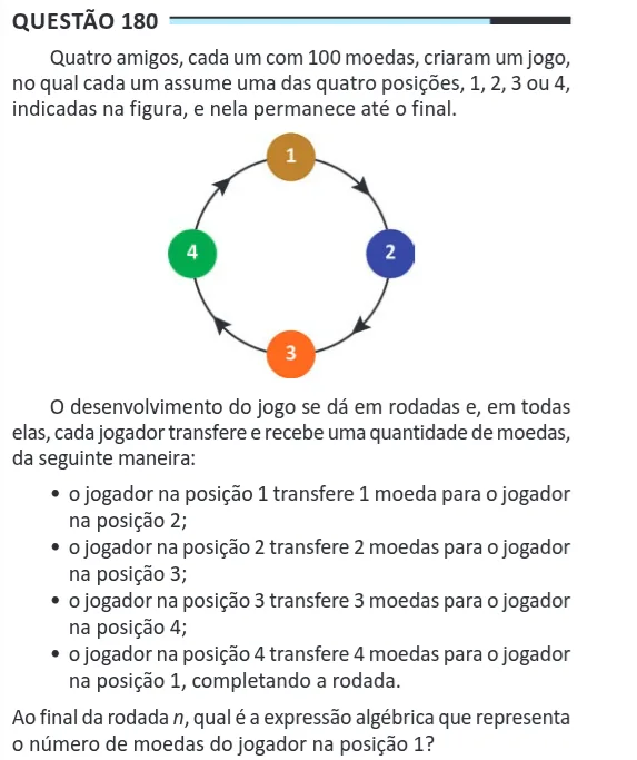 Imagem da questão 180 do ENEM 2025 (Matemática)